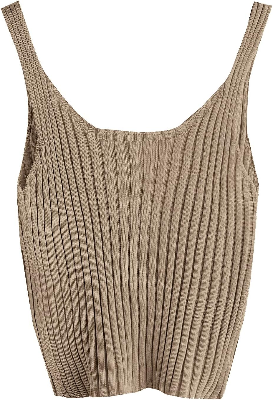 SweatyRocks Ribbed Knit Crop Tank Top - Stylish Spaghetti Strap Camisole in Versatile Colors
