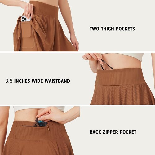 ANIVIVO Women's Tennis Skirt - High Waisted Athletic Golf Skorts with Pockets for Summer Workout