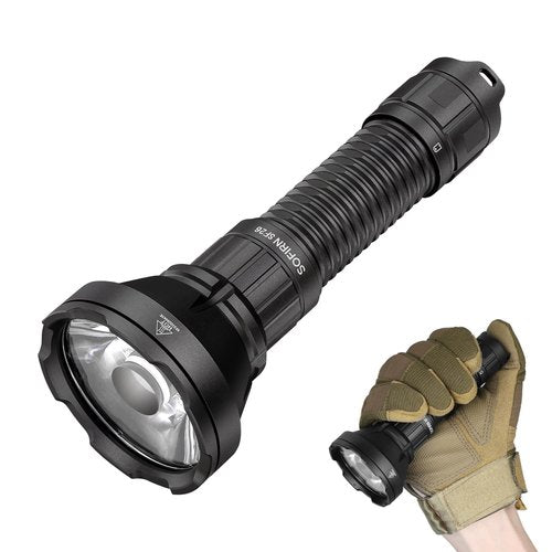 Sofirn Tactical Flashlight High Lumens – 3162ft Ultra-Long Throw Spotlight, 2000 Lumens Searchlight with Dual Tail Switch, Hidden USB-C Rechargeable, IPX8 Waterproof for Hunting, Camping, Emergency