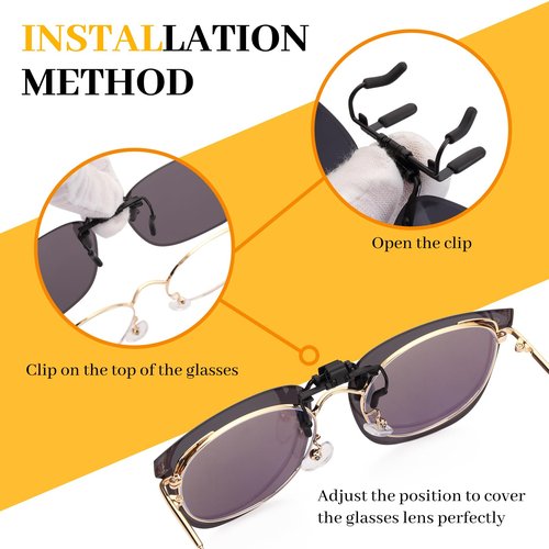 LUFF Clip On Sunglasses Polarized Cat-Eye for Men & Women | UV400 Protection, HD Anti-Glare Lenses, Lightweight 8g Flip-Up Design | Safe Driving, Cycling & Outdoor