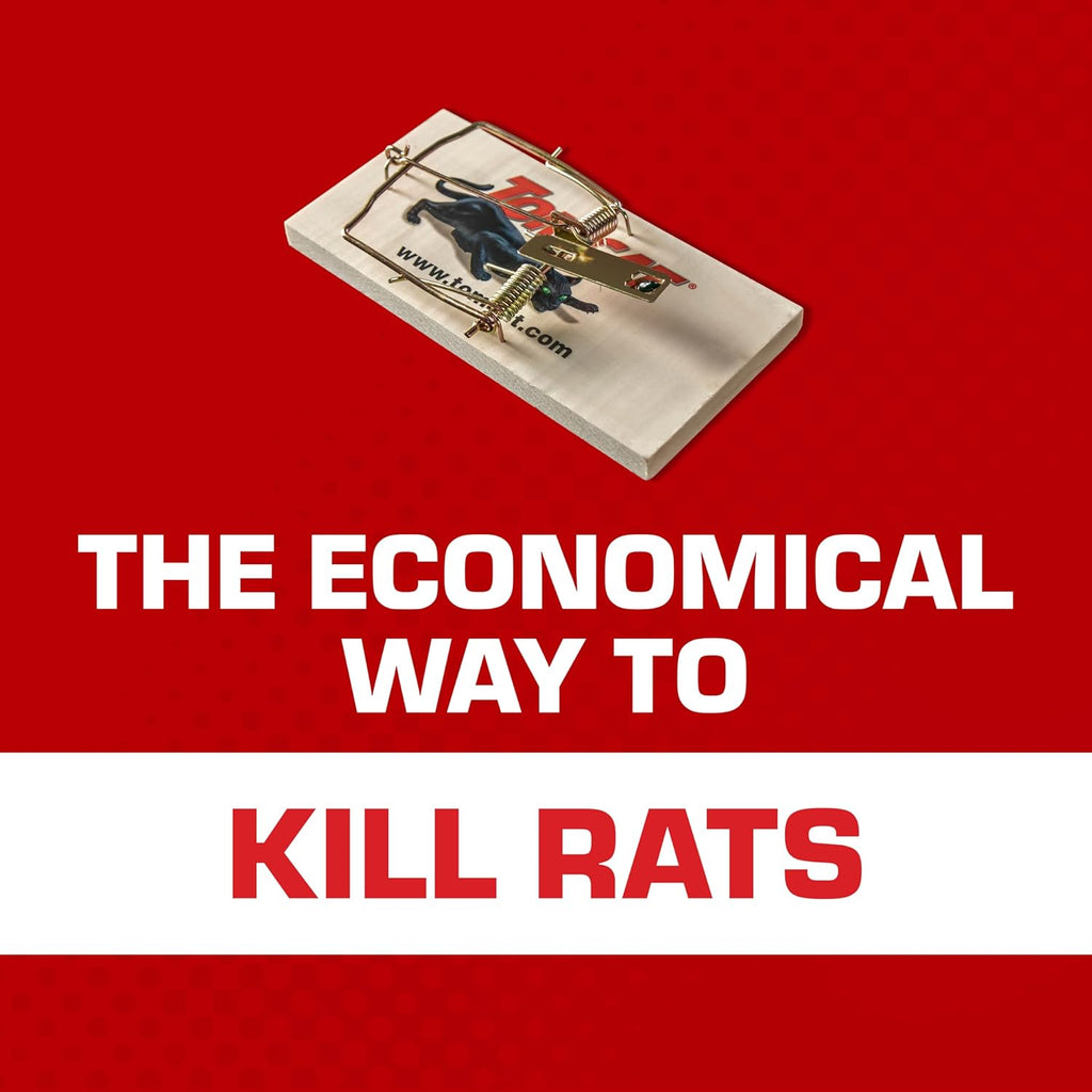 Tomcat Rat Traps - Economical & Effective Wooden Rodent Catchers | 8-Pack for Home Use