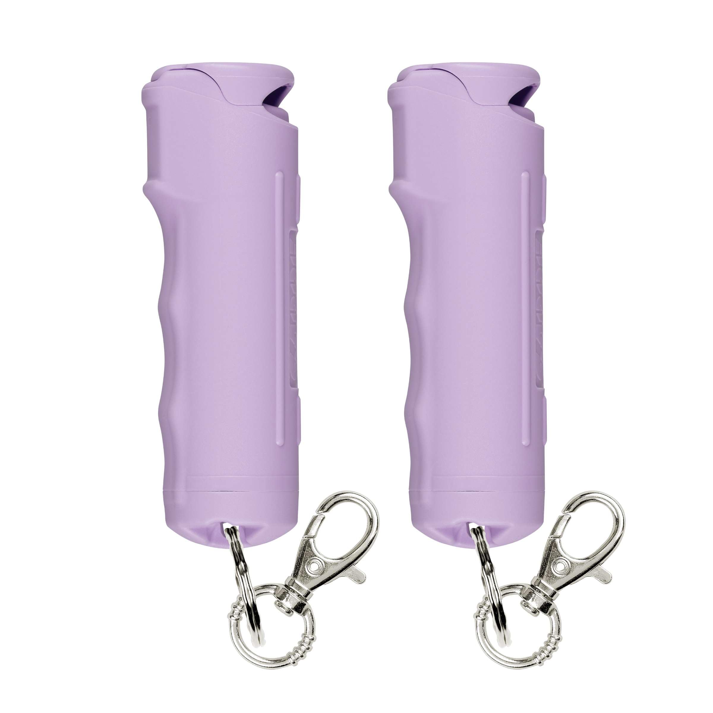 SABRE Pepper Gel Spray with Fast Flip Top Safety & Snap‑Clip Keychain for Self Defense - Max Strength with UV Dye, Finger Grip, Reduces Wind Blowback,10-Sec Spray,14ft Range, Made in USA, 0.54 fl oz