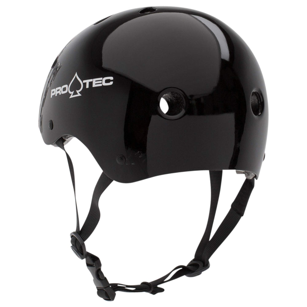 Pro-Tec Classic Certified Skateboard Helmet, Ideal for Skateboarding, Bicycling, BMX and Roller Skating, – Medium – Black Gloss