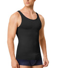 MOLUTAN Compression Shirt Men Tank Top Undershirt Slimming Body Shapewear Tummy Control Gynecomastia Sleeveless Black