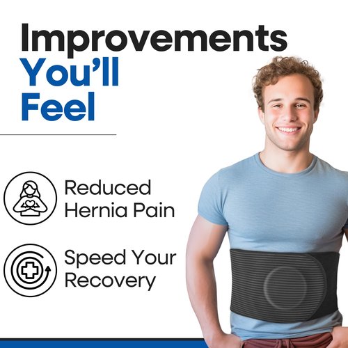 Hernia Belt for Men or Women | C Section Belly Binder & Abdominal Binder | Post Surgery & Pregnancy Tummy Tuck | Hysterectomy, Umbilical Hernia Belt Men & Women | Postpartum Belly Band Wrap (L/XL) 30" - 50"