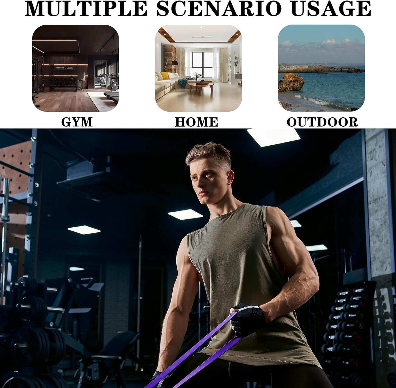 Skiennix Resistance Bands - 6 Pcs Set for Effective Workouts & Muscle Training | Ideal for Men & Women