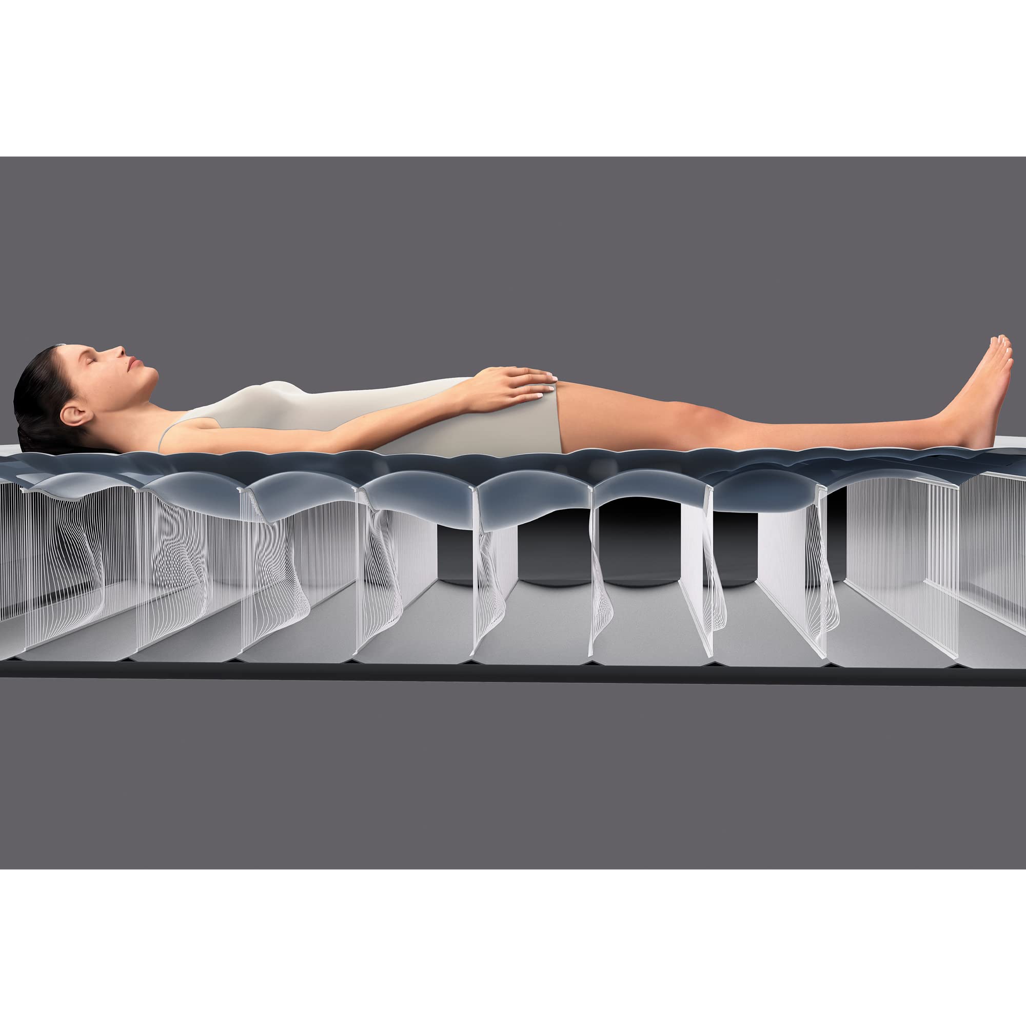 Intex PremAire I Fiber-Tech Elevated Dura Beam Technology Home Air Mattress Bed with Electric Built-in Pump, Twin