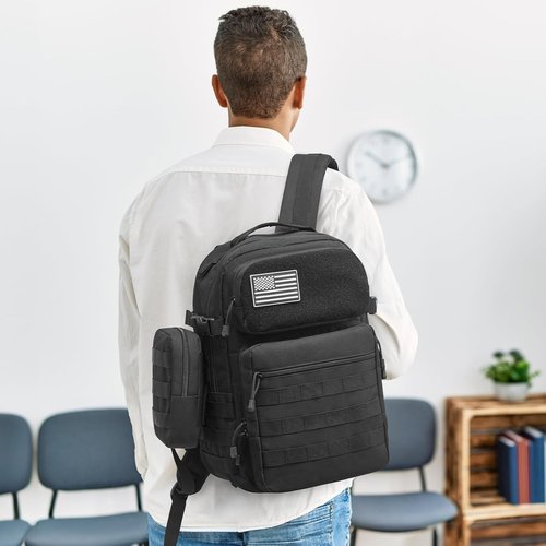 G4Free 25L Tactical Backpack - Fits 15" Laptop | Versatile Travel Bag for Men - Black
