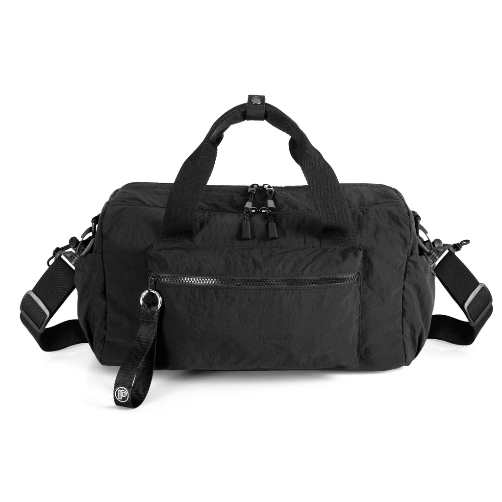 Prokva Small Gym Bag for Women, Mini Duffle Bag with Wet Compartment, 12L Travel Carry on Weekender Bag for Sports, Workout and Fitness, Black