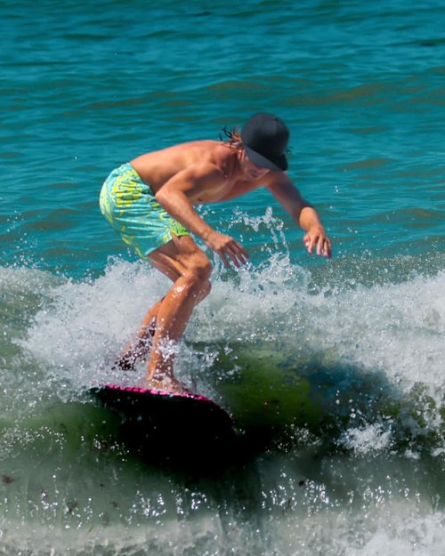 Maamgic 2 in 1 Men's Swim Trunks - 7 Inch Board Shorts for Comfort & Style