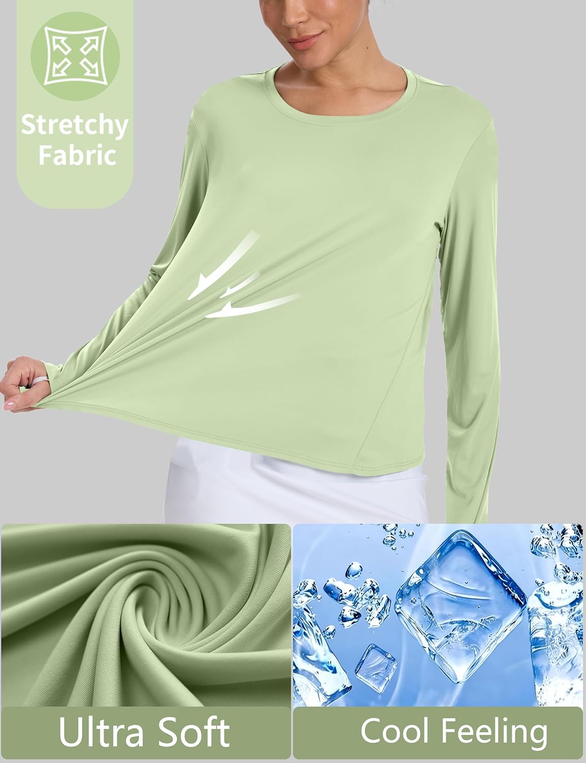 Skiennix Women's Sun Shirt - UPF 50+ Long Sleeve UV Protection Rash Guard for Hiking & Workouts