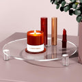 Clear Acrylic Riser - 7-Inch Round Pedestal Stand for Kitchen & Bathroom Décor | Modern Plant Stand
