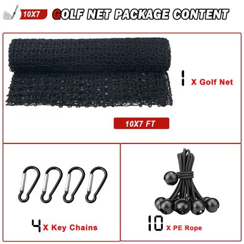 AOLIGEIJS Golf Net,Practice Net,Sports Netting,Sports Practice Barrier Net,Heavy Duty Ball Netting,DIY Ball Net for Golf, Baseball, Hockey, Soccer