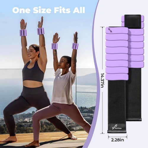 Sportneer Ankle & Wrist Weights Set of 2 (2LB Each) for Women Men Comfortable Arm Leg Weight for Pilates, Running, Walking, Workout, Yoga, Water Aerobics, Pool Exercises
