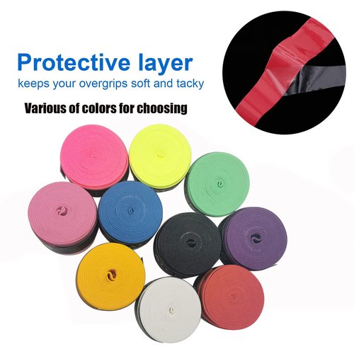 ATGRS Tennis Racket Grip, Tacky Tennis Overgrips Tape Absorb Moisture Badminton Handle Tape Frosted Anti-Slip Overgrip for Tennis Racquet Badminton Racquet Pickleball Overgrip 6 Pack (Tacky-Pink)