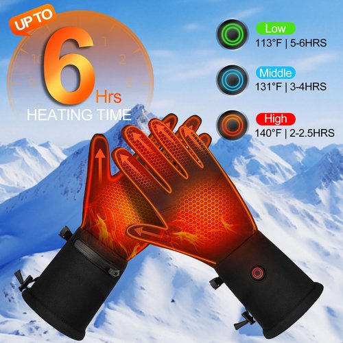 Heated Gloves for Men Women Rechargeable Liner Gloves Thin Heated Running Hiking Gloves Women