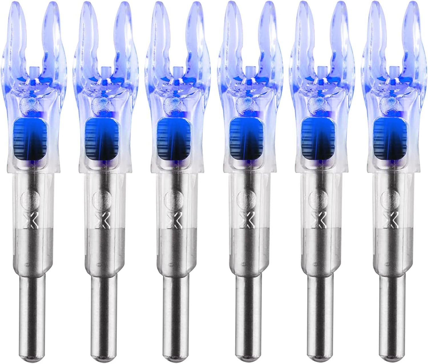 Skiennix Lighted Arrow Nocks - High-Visibility LED with On/Off Switch | 6PCS for .204-.246 ID