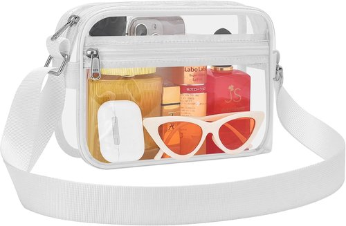 MAY TREE Clear Stadium Bag - Small Transparent Purse for Concerts, Sports & Festivals