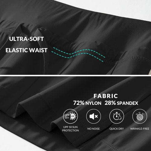 baleaf Women's Hiking Long Shorts 11" Quick Dry Hiking Bermuda Cargo for Curvy Lightweight Knee Length Shorts Pockets Black Size L