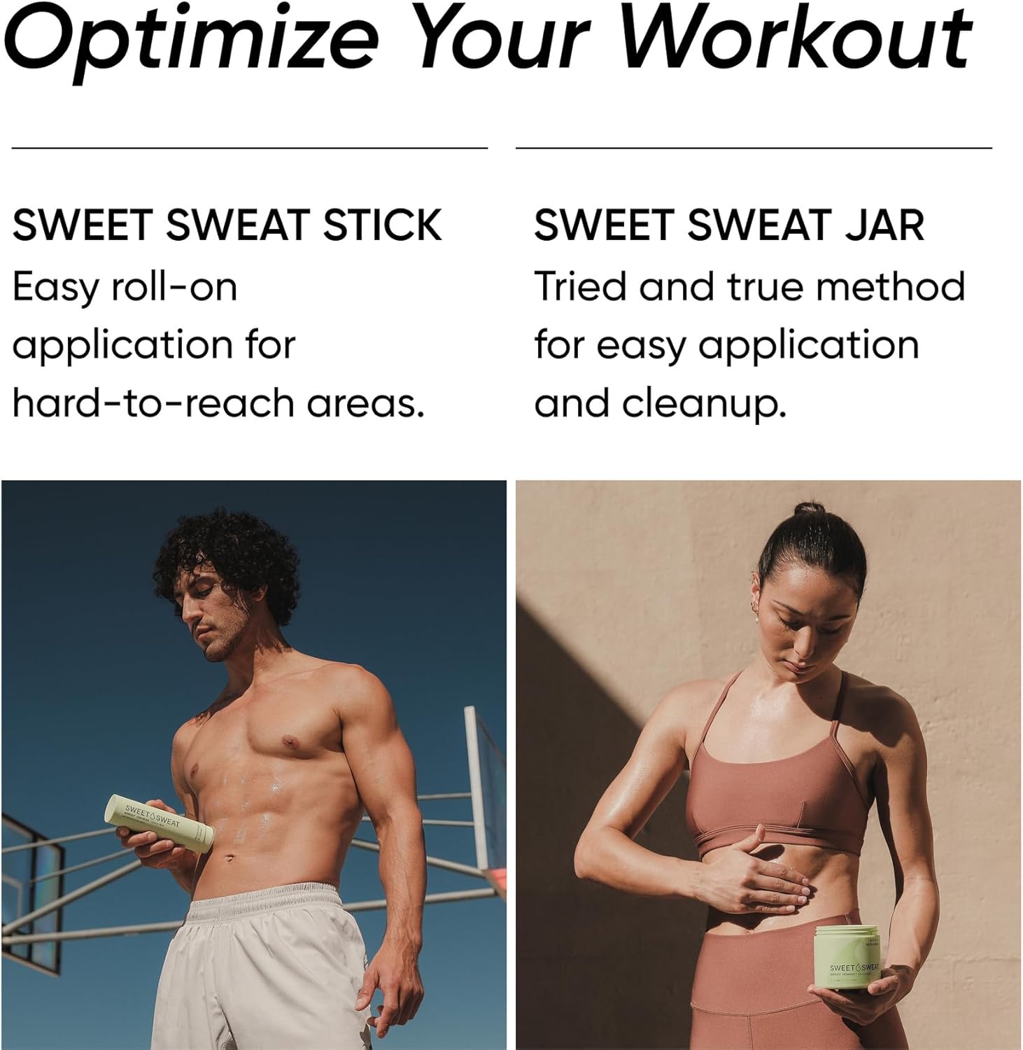 Sports Research Sweet Sweat Workout Enhancer Gel - Maximize Exercise & Sweat Faster | 6.4oz Stick