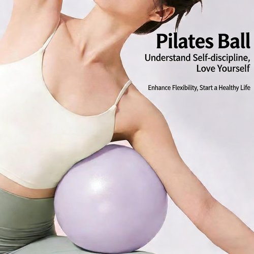 JZQJZQ Home Pilates Kit - 12-Segment Resistance Bands + Small Pilates Ball + Random Color Air Pump | Multi-Functional Exercise Bands Resistance an Excellent Yoga Pilates Equipment (Purple)