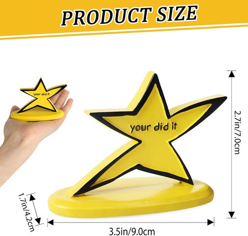 Funny Star Trophy - Humorous 'You Did It' Inscription | Perfect Graduation Gift & Desk Decor