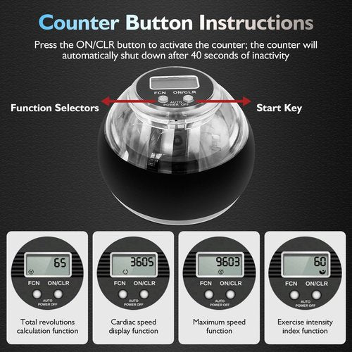 Torque Ball Hand Exerciser with LED Lights