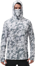 FISHEAL Men's Performance Fishing Hoodie - UPF 50+ Sun Protection, Long Sleeve with Thumbholes & Neck Gaiter