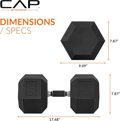 CAP Barbell Coated Dumbbell Weights - Versatile Pairs & Sets for Home Gym Workouts