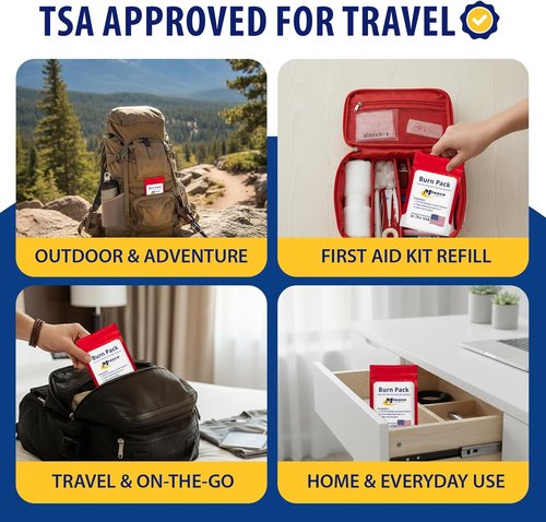 MFASCO First Aid Kit - Comprehensive Burn Care Refill Pack for Emergency Preparedness