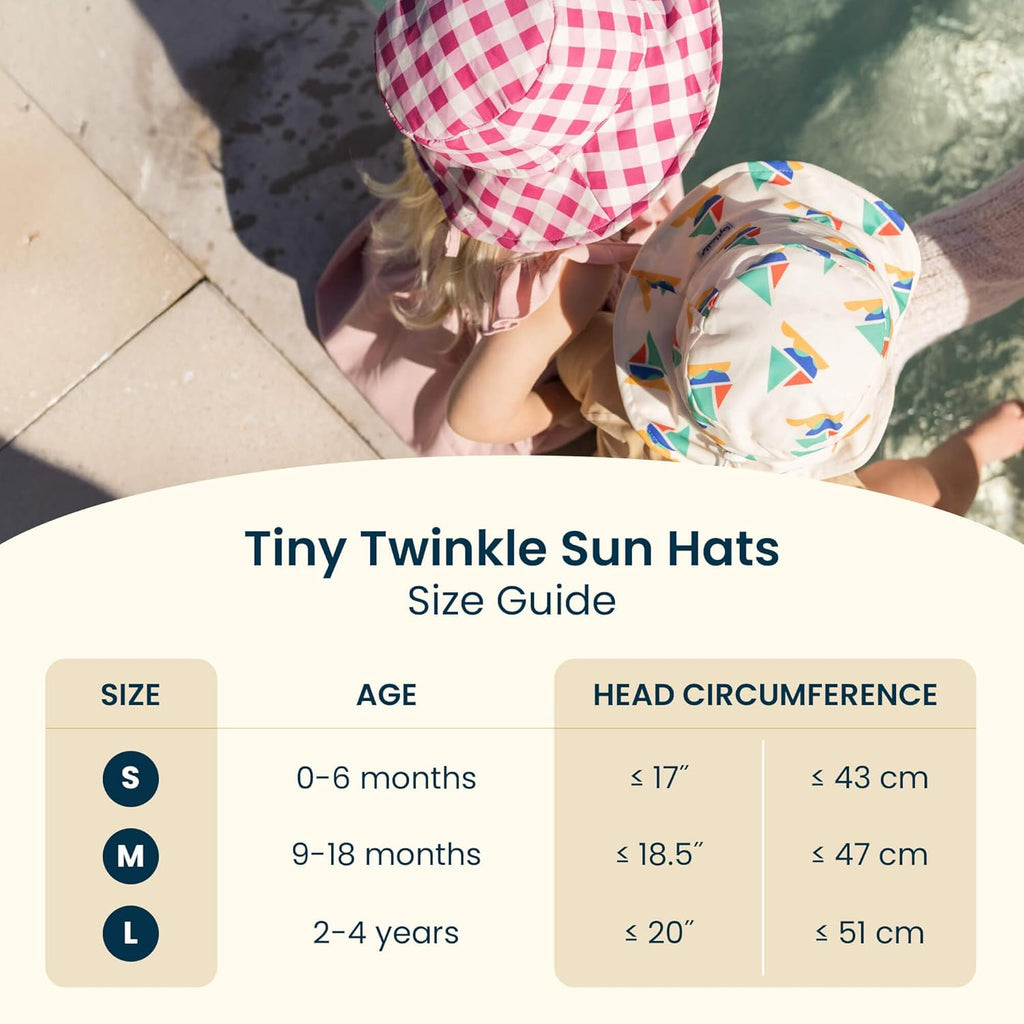 Tiny Twinkle Baby & Toddler Sun Hat - Adjustable UPF 50+ Bucket Hat for Infants & Kids | Lightweight Quick-Dry Design