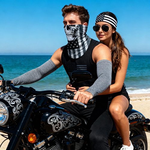 Neck Gaiter Face Mask for Men & Women - UPF 30+ Sun Protection Breathable Headwear Tube Bandana for Motorcycle, Hiking, Fishing