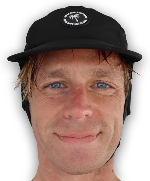 Ho Stevie! Floating Surf Cap - Protect Against Sunburn & Glare - Secure Fit with Comfy Chin Straps