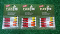 Flex Tee Golf Tees, 3-Pack Special, 24-tees, Red, Yellow, Org. New