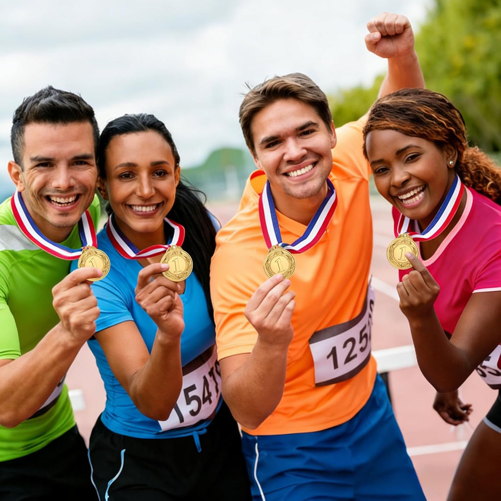 Simpeak Winner Medals - 12-Piece Olympic Themed Awards for Sports Ceremonies | 2 Inches
