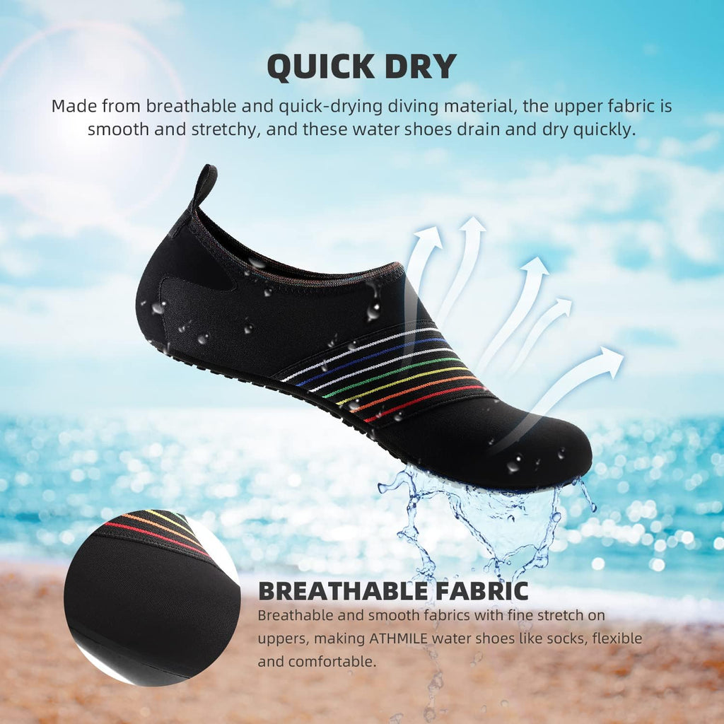 Skiennix Water Shoes - Quick-Dry Aqua Socks for Beach & Pool Activities | Adult & Youth Sizes