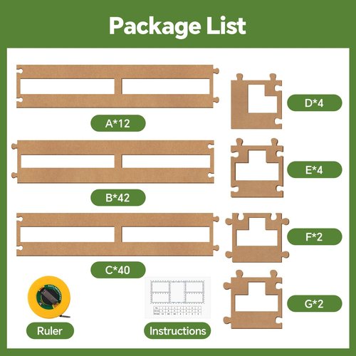 Pickleball Court Marking Kit Easy to Install Professional Size Adjustable Pickleball Court Line Cardboard Stencil for Asphalt Concrete Driveway Backyard