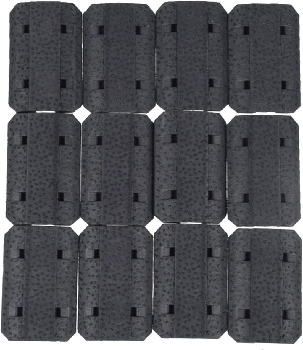 Picatinny Rail - 12-Pack Polymer M-Rail System - Durable Black Design for Versatile Mounting