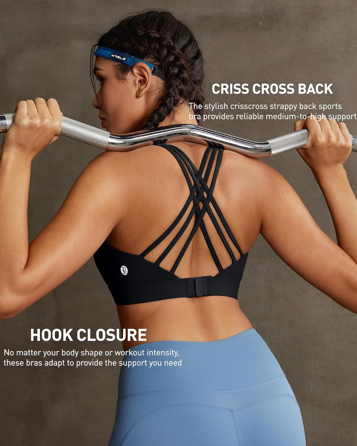 RUNNING GIRL Sports Bra - High Impact Crisscross Back Design for Ultimate Workout Support | Comfortable Fit
