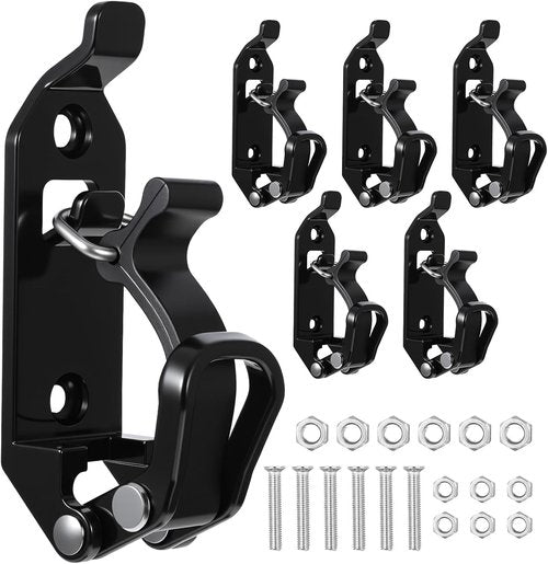 Cobee Heavy Duty Shovel Holder - 6Pcs Metal Clamp Mounting Brackets for Truck Roof Rack | Quick Release Axe Holder