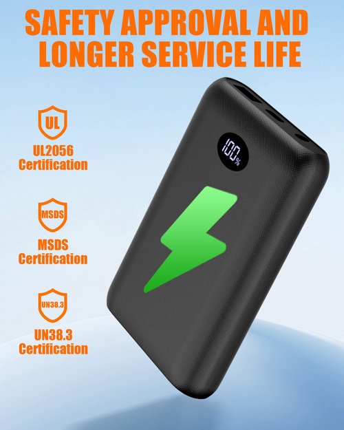 7.4V2A 10000mAh Battery Pack for Heated Vest Jacket Coat Pants and Heating Underwear, Heated Clothing Replacement Battery Pack