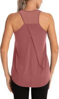 Aeuui Women's Racerback Workout Tank Tops - Mesh Yoga Shirts for Athletic Running | Sleeveless Gym Wear