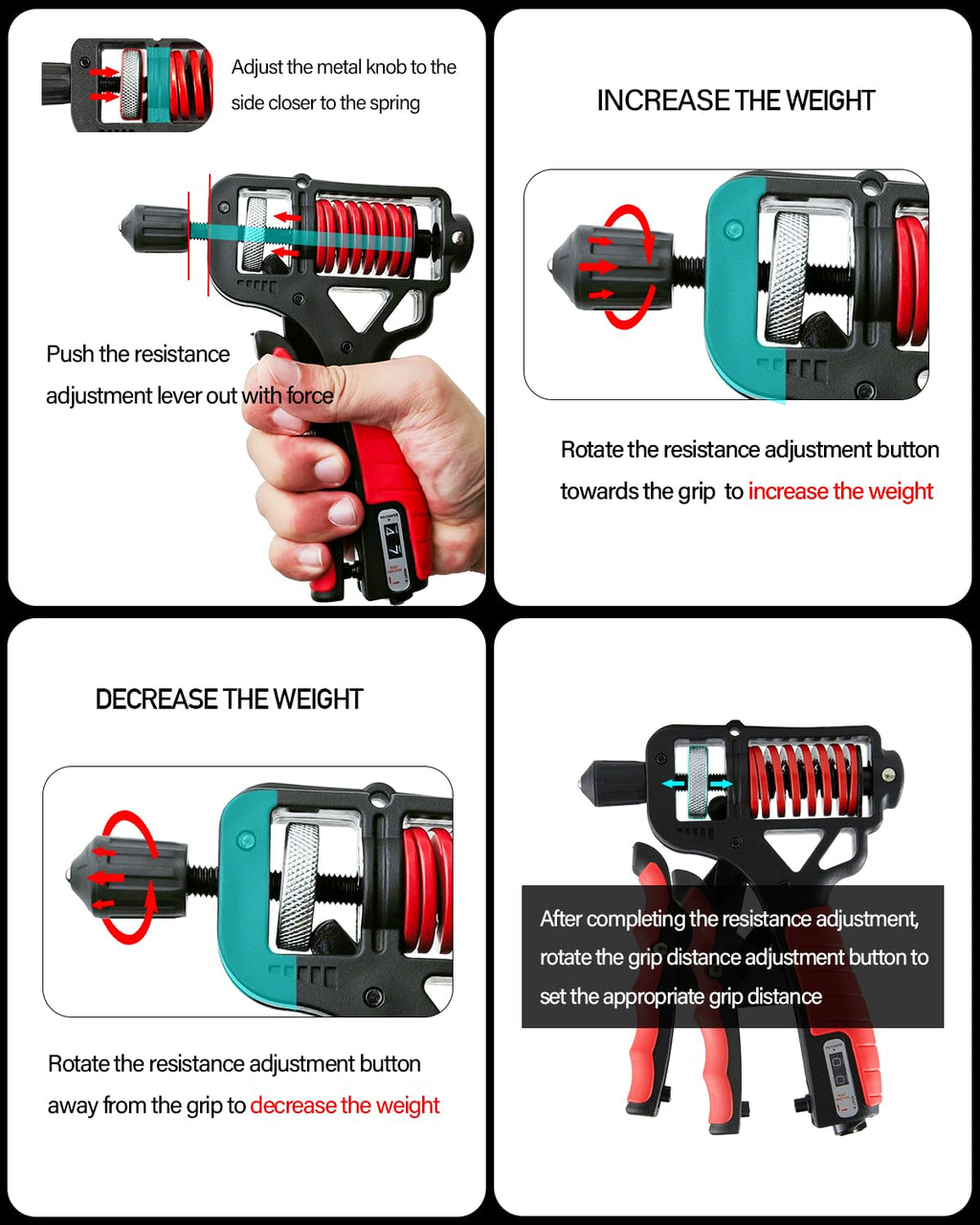 PAONEX Grip Strength Trainer Adjustable