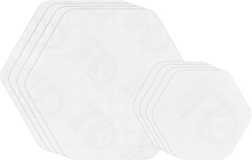 GEAR AID Tenacious Tape Hex - Peel-and-Stick Repair Patches for Outdoor Gear | 8 Clear Patches (4x2.5” & 4x1.5”)