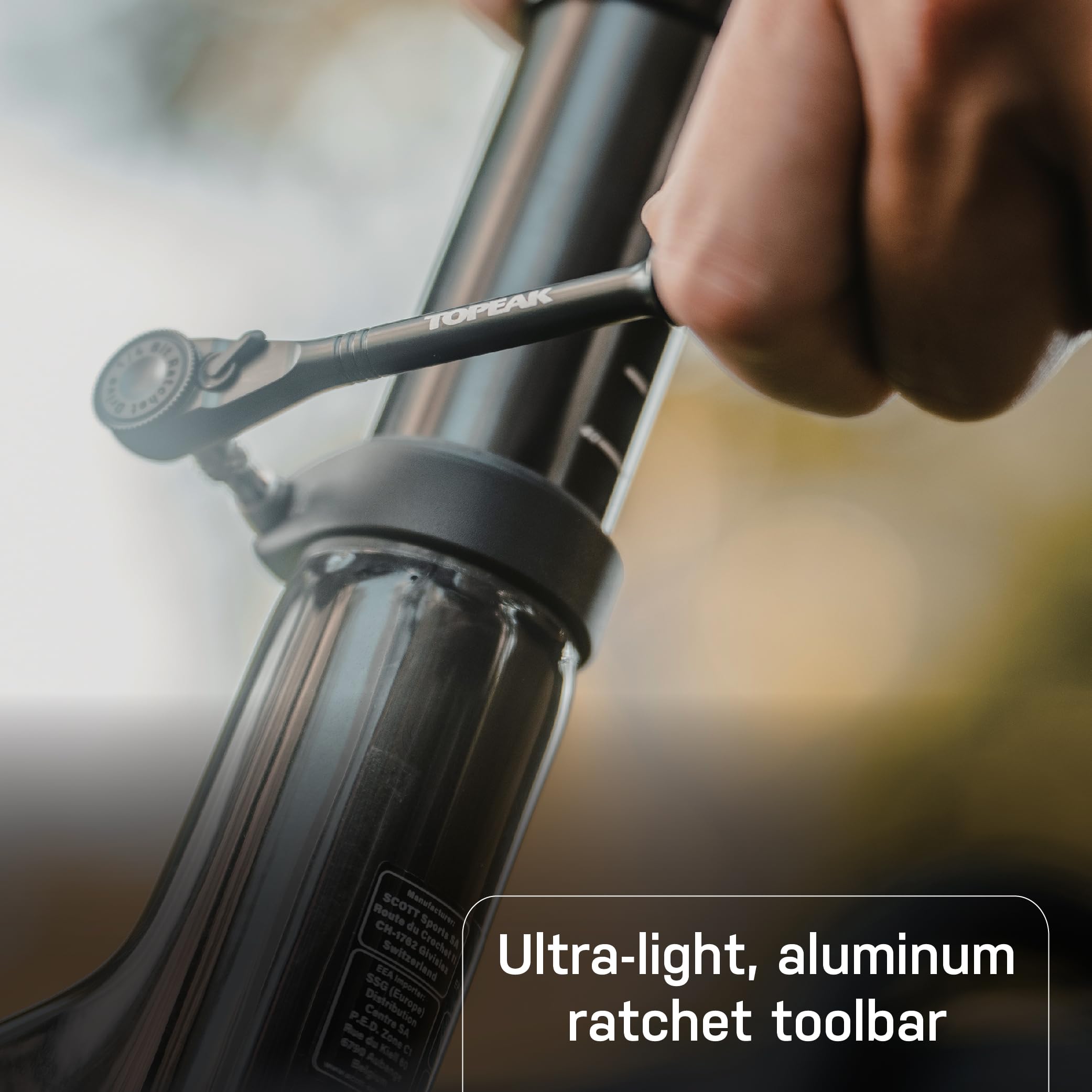 Topeak Ratchet Rocket Essential – Lightweight Compact Ratchet Tool Set with 10 Hardened Steel Bits, Magnetic Bit Holder, and Nylon Carry Bag for Cyclists