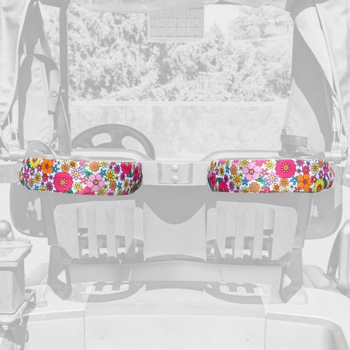 Foretra - Flowers Pattern Golf Cart Strap Sleeve – Protect Your Premium Golf Bag from Friction and Scuff Marks While Adding Style and Color to Your Setup (1)