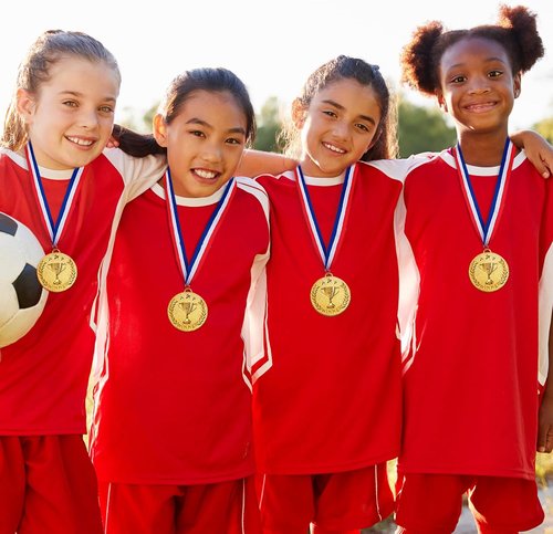 Caydo Gold Award Medals - 12/24 Pieces Metal Winner Medals for Sports Events | 2 Inch