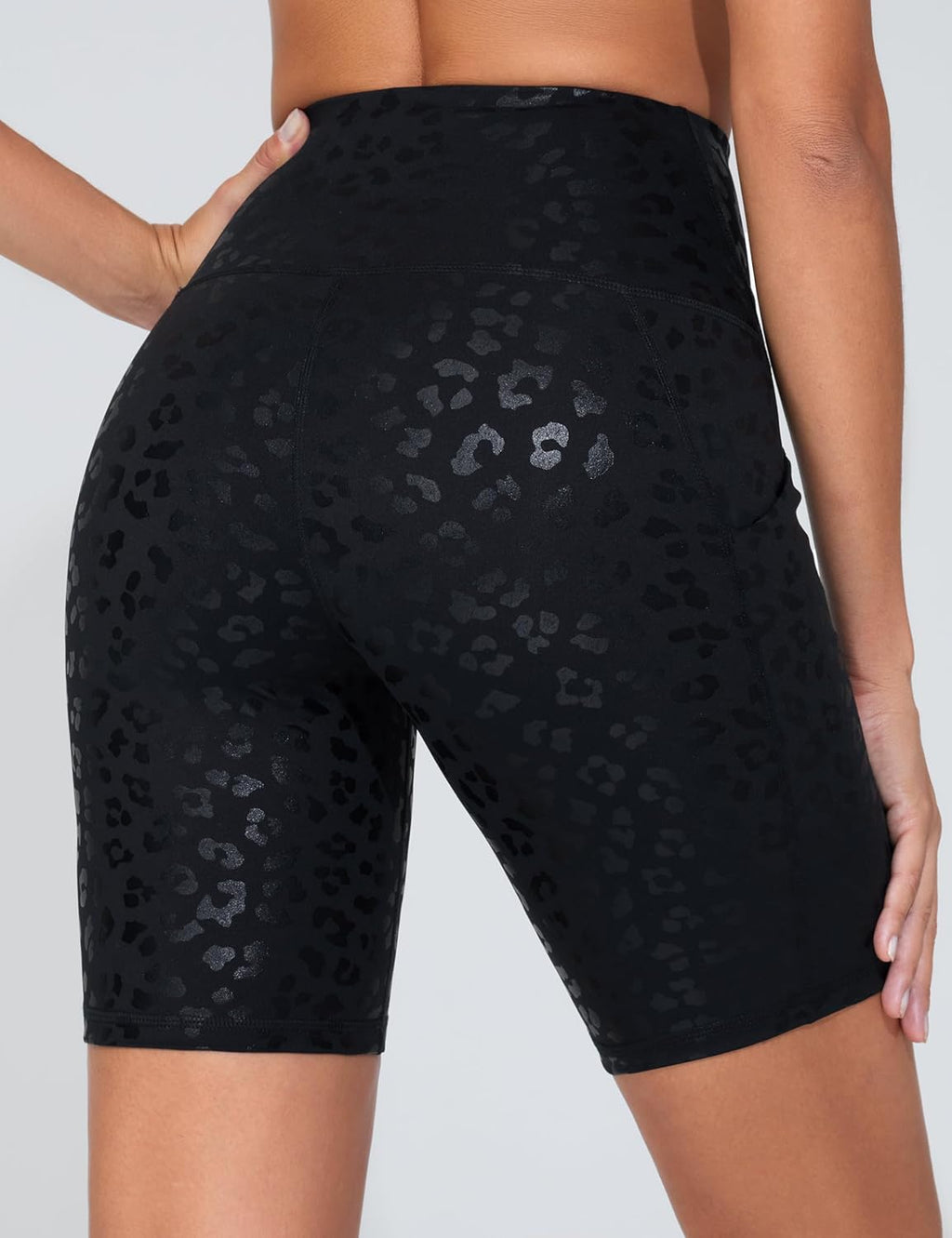 The Gym People Women's High Waist Workout Shorts - Stretchy Tummy Control | Yoga & Running with Pockets