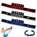 3Pcak Fitness Resistance Band for Stretching and Yoga, Number Stretch Resistance Band with Clear Markings, Fitness Resistance Bands 8-Section Elastic Training Bands (Gray, Red, Blue)