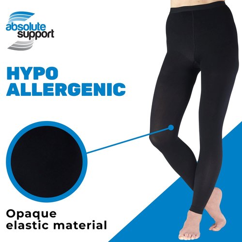 Extra Wide Compression Leggings for Women 20-30mmHg - Footless Compression Support Stockings for Edema, Arthritis, Swelling, Varicose Veins - Black, 5X-Large - A717BL8